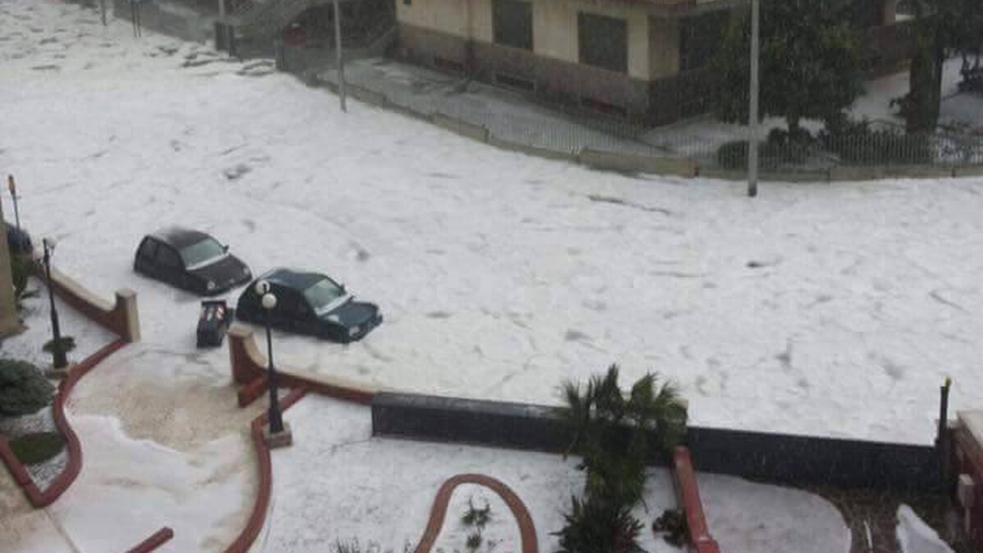 Grandine come neve