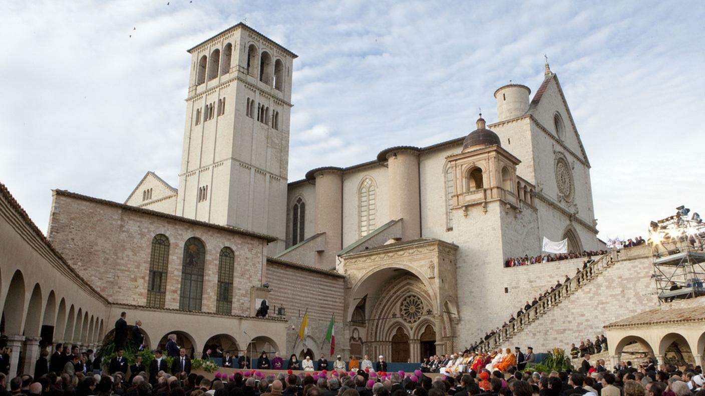 La basilica di Assisi dedicata al Santo fondatore dell'Ordine
