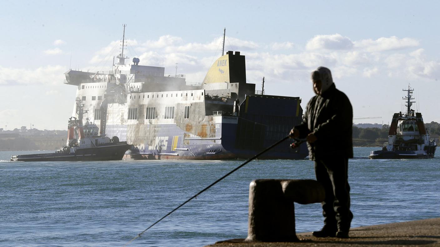 Norman Atlantic nel porto di Brindisi