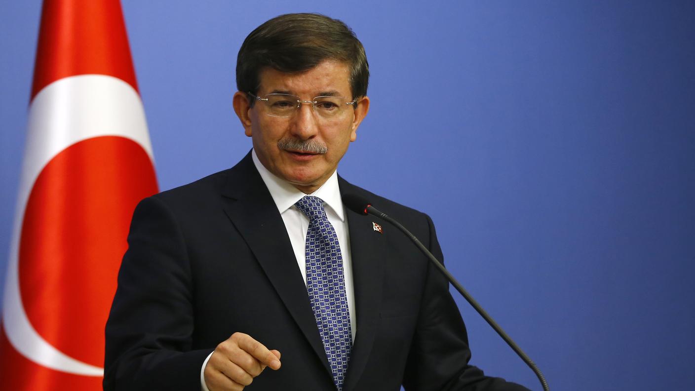 Il primo ministro turco Ahmet Davutoglu