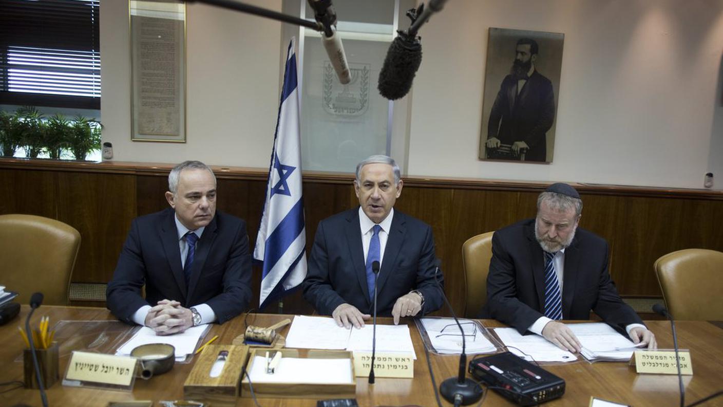 Benyamin Netanyahu durante il suo intervento