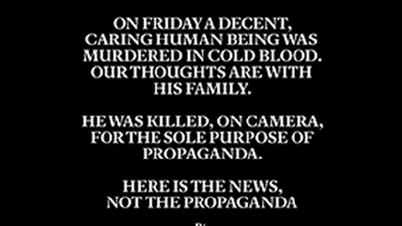 Un necrologio come titolo (Independent)