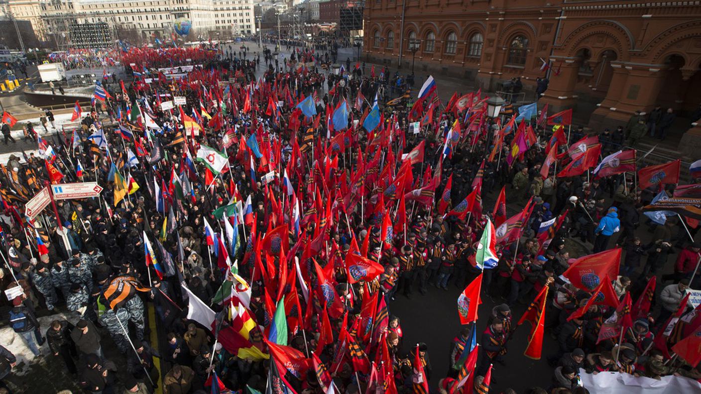 Il corteo moscovita
