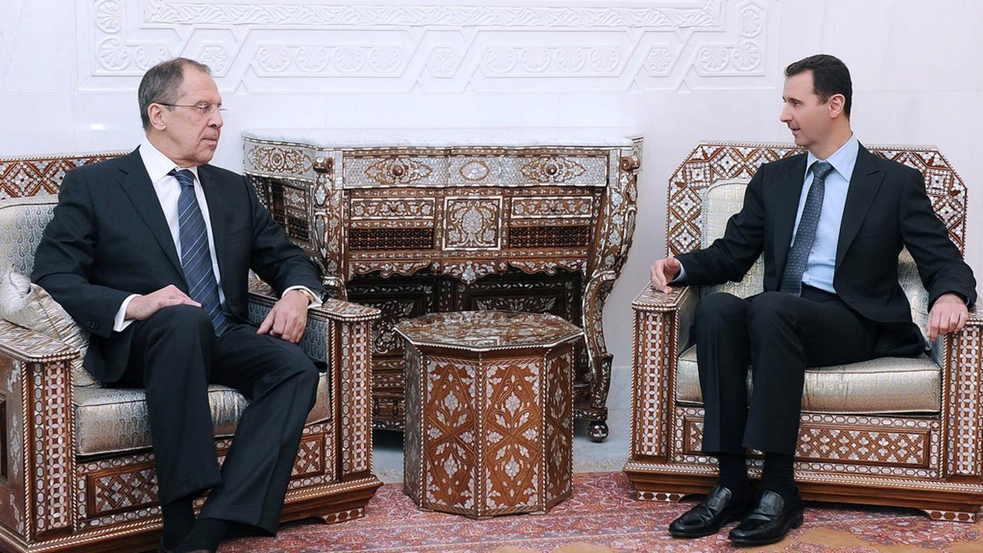 Lavrov al Assad incontro 7.2.2012 ky.JPG