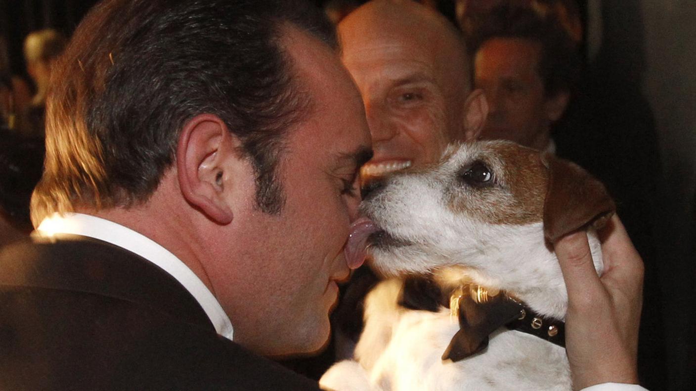 Con l'attore Jean Dujardin con il quale ha recitato in The Artist