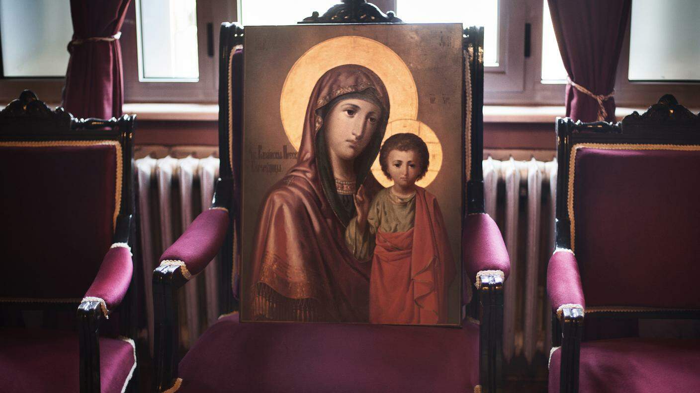 Una delle preziose icone ortodosse custodite nel Monastero di Halki