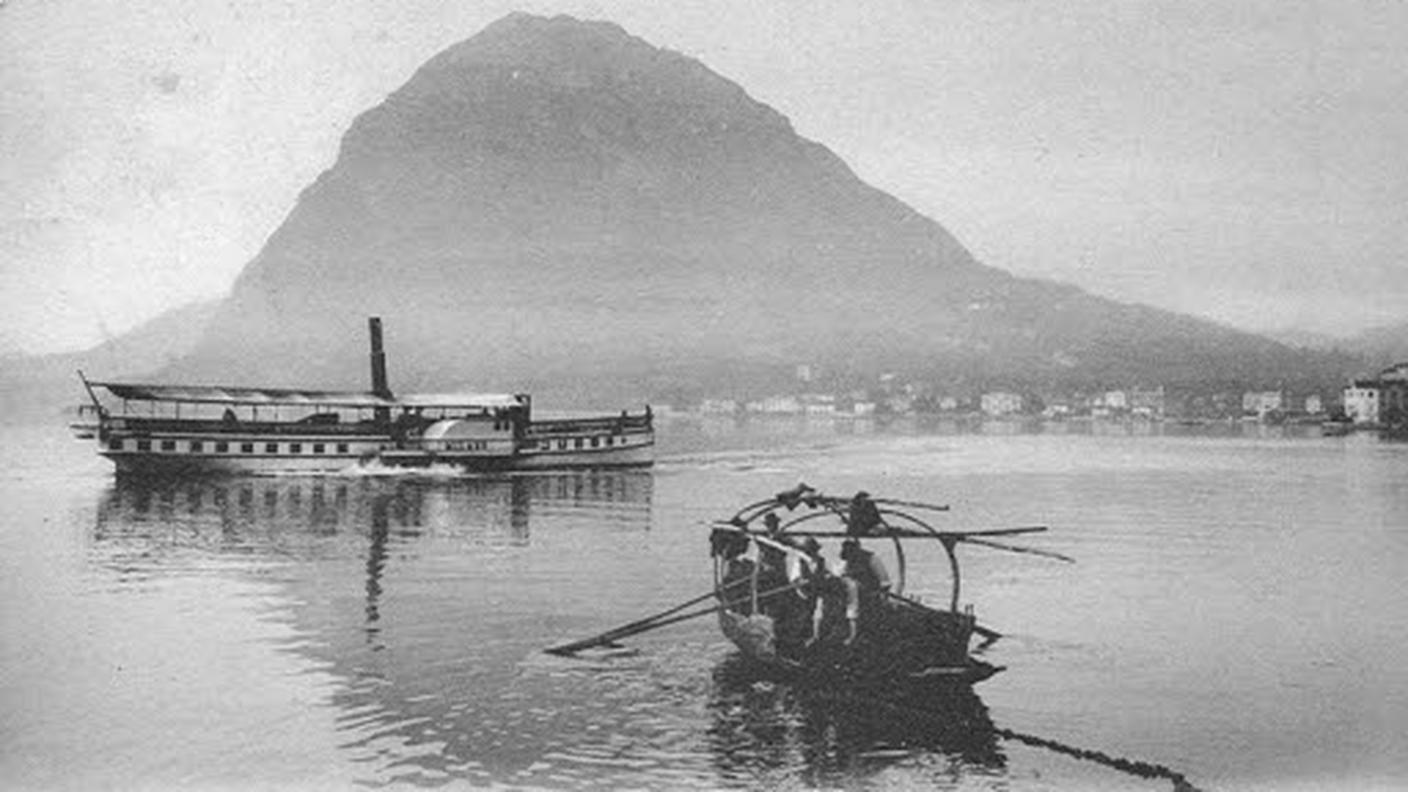 A Lugano di fronte al Monte S. Salvatore