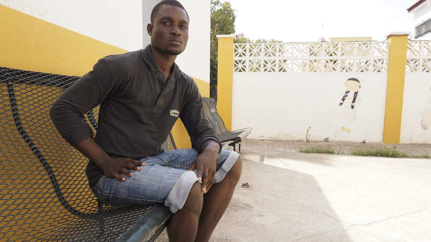 Marcel, a piedi, a Ceuta dalla Costa d'Avorio