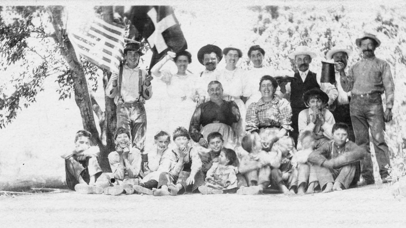 Foto di gruppo con bisnonno Albino