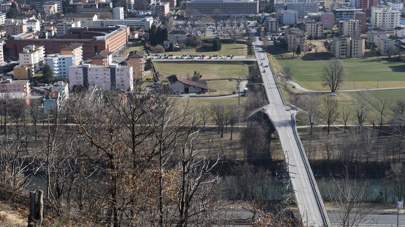 Una veduta dell'area in cui dovrebbe essere edificata la nuova infrastruttura