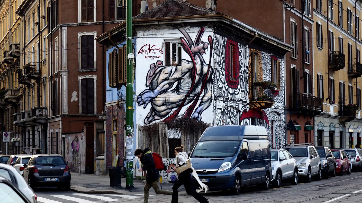 Street art sui navigli a Milano