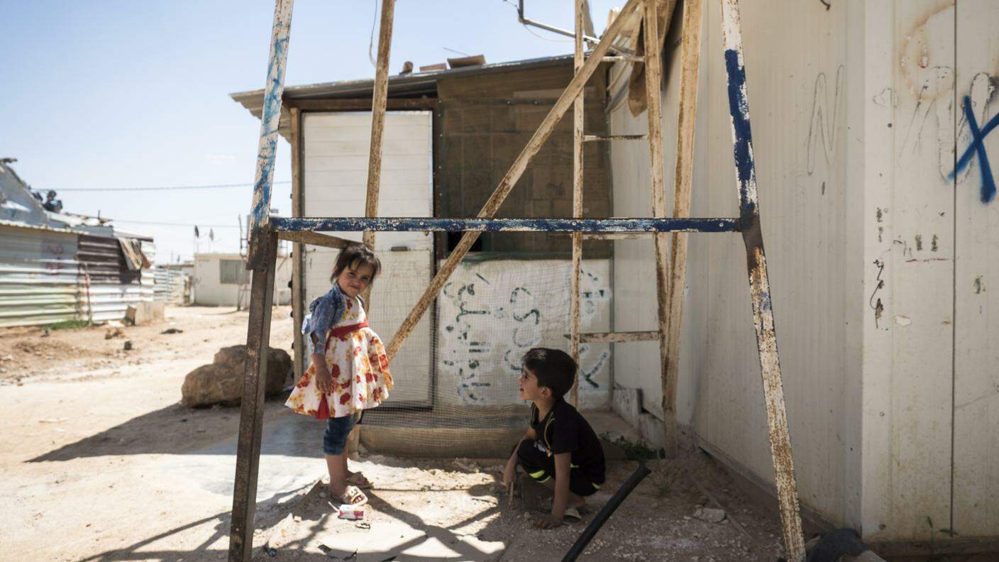 Bimba e bimbo di Zaatari
