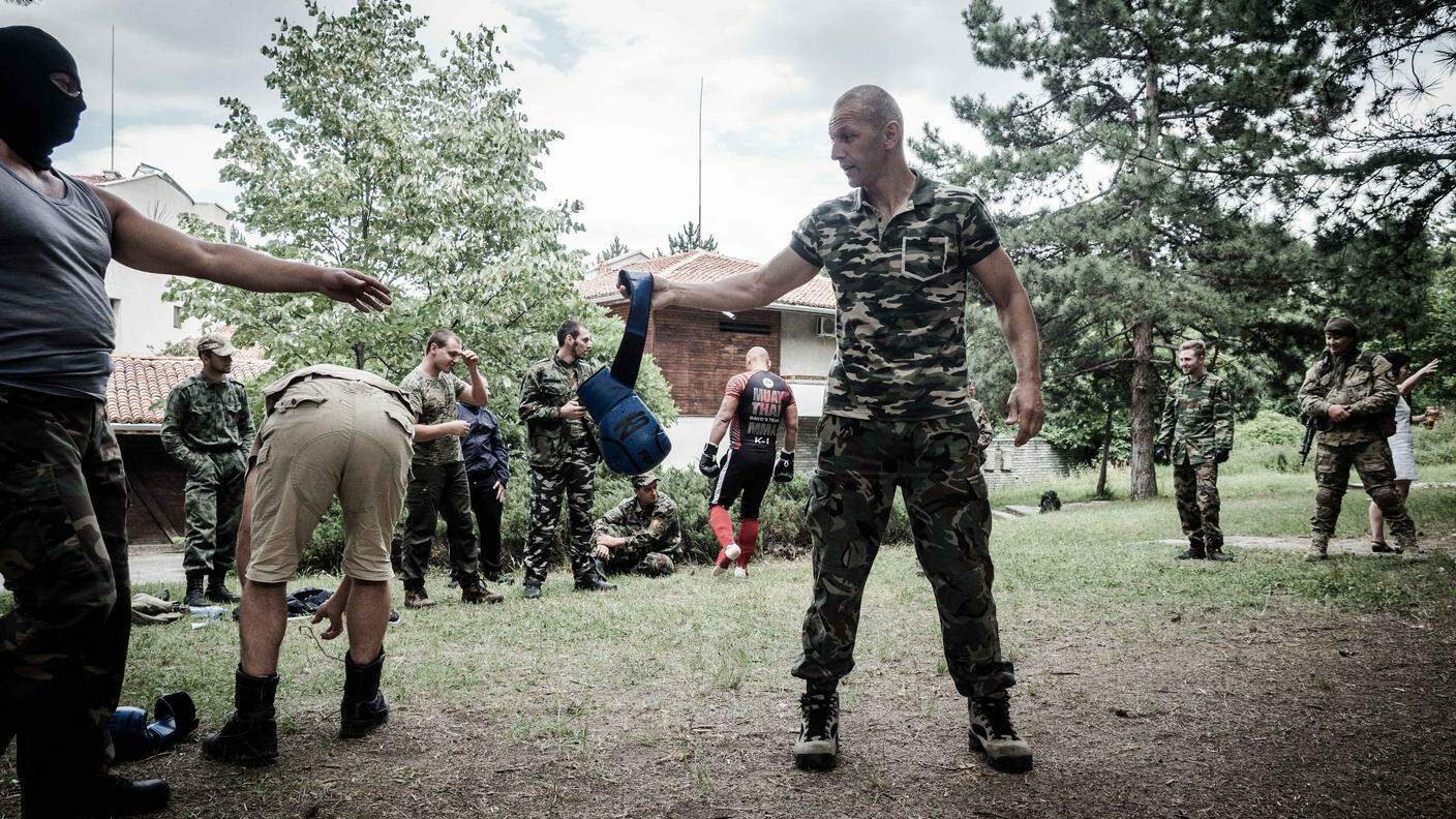 Addestramento dei volontari del gruppo paramilitare dell'Unione militare Vasil Levski