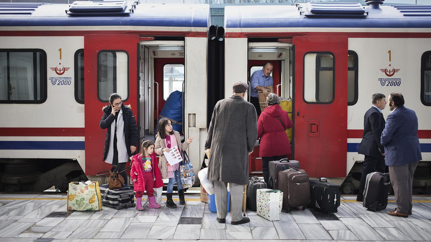 L’arrivo alla stazione di Ankara