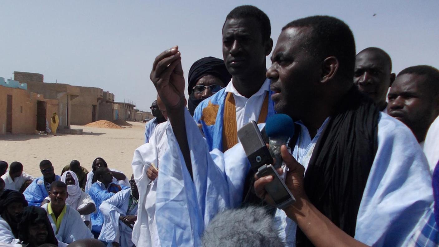 Un comizio di Biram Abeid a Rosso