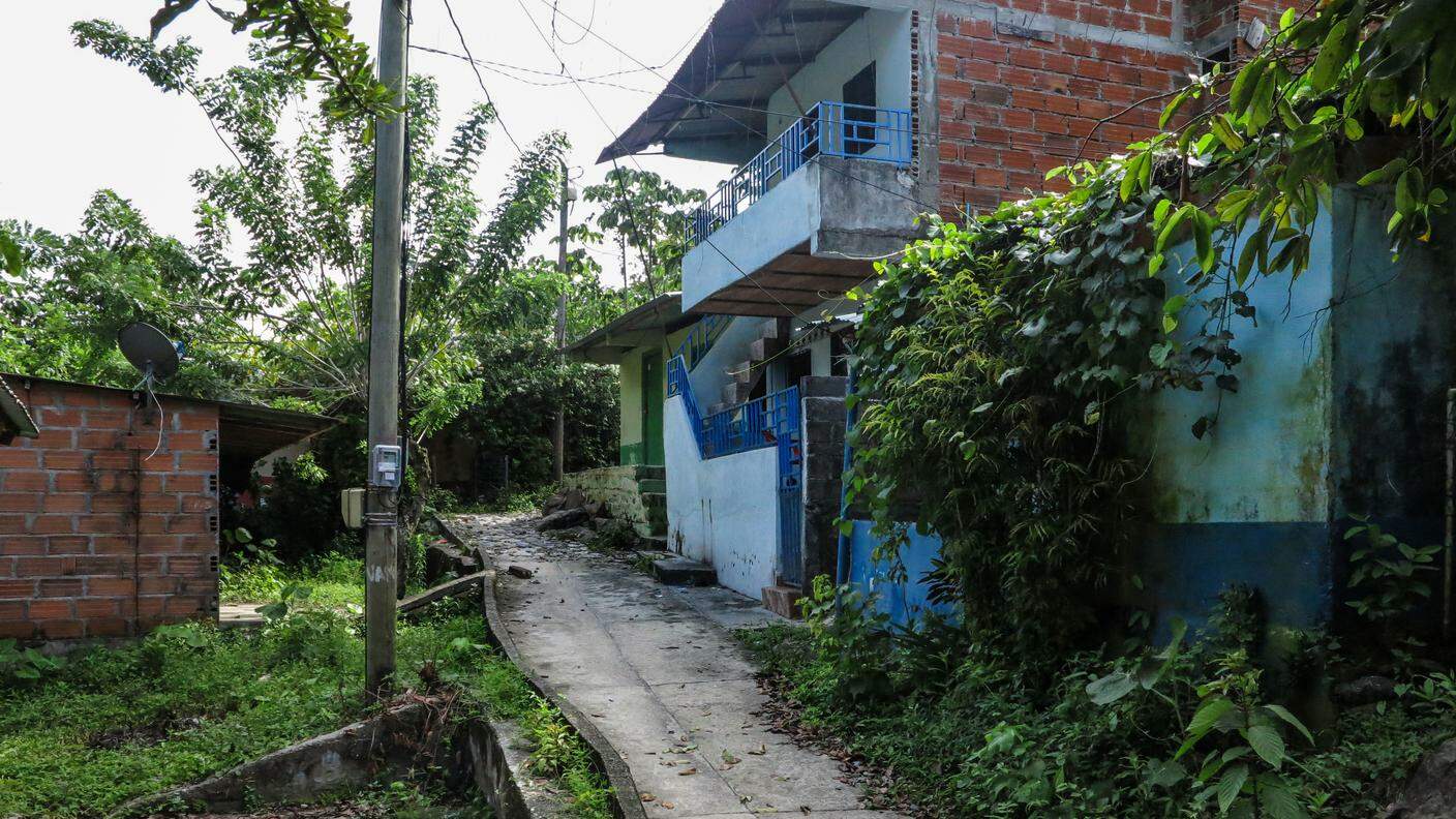 Una casa abbandonata del villaggio di Puerto Valdivia, sulla riva del Rio Cauca, distrutto dall'innondazione del 12 maggio 2018