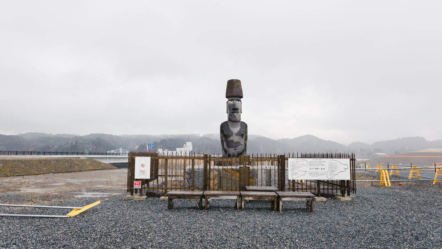 A Minamisanriku si trova un Moai donato dal Cile 