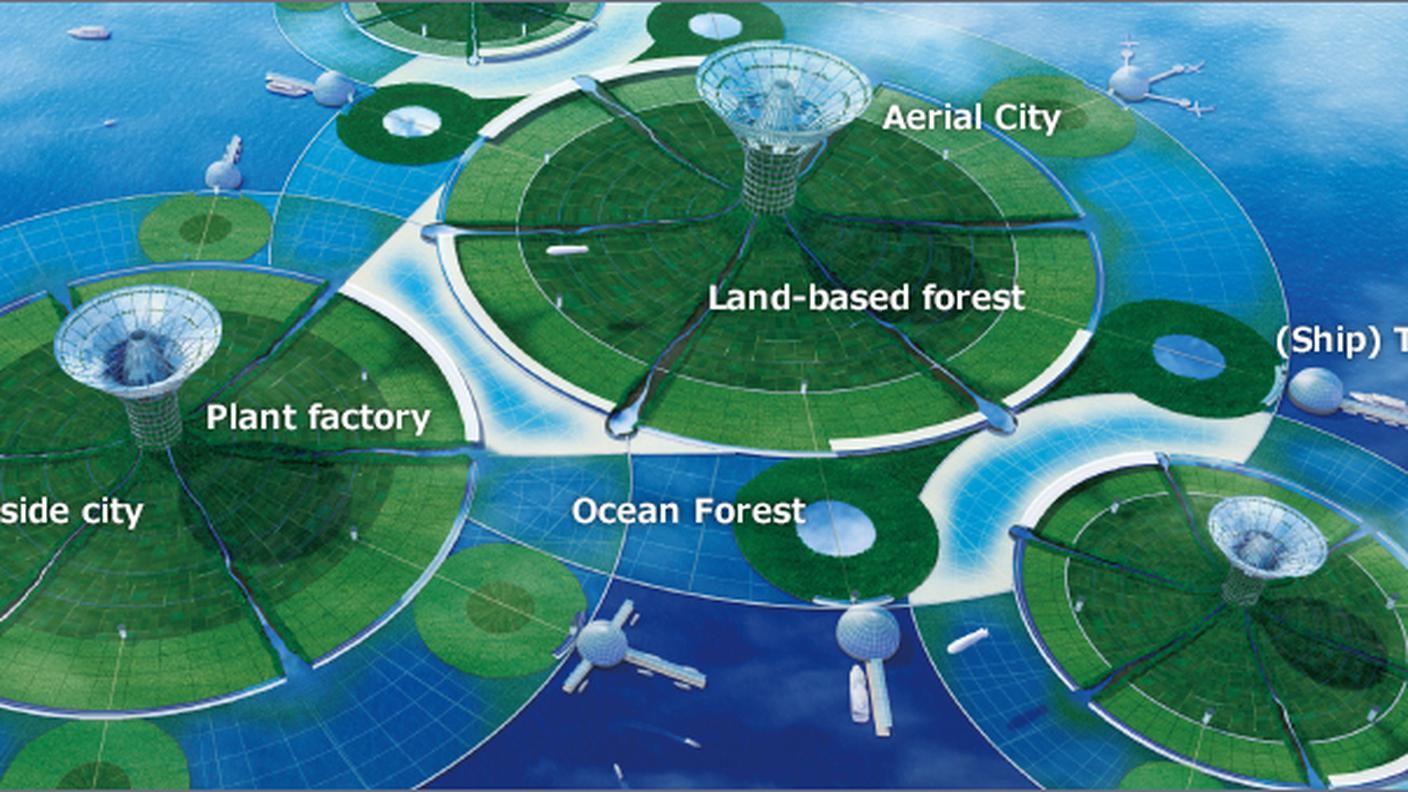 Il progetto Green Float, dello studio giapponese Shimizu, per dare un futuro a Kiribati, nel caso sprofondasse in mare