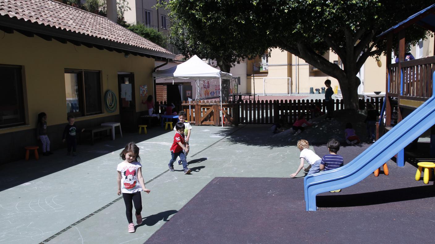 È l'ora dell'intervallo alla Scuola svizzera di Catania