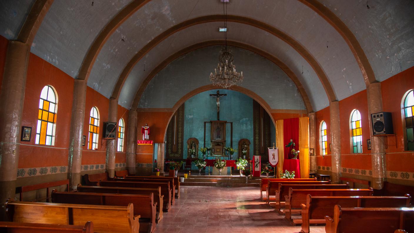 I Mazatechi sono un popolo molto religioso, nella foto la chiesa di Huautla de Jimenez