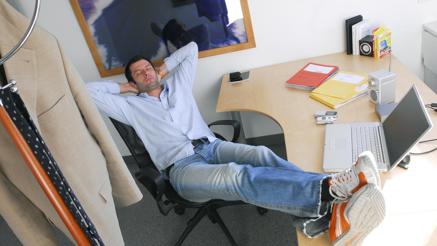 Un momento di riposo durante il lavoro