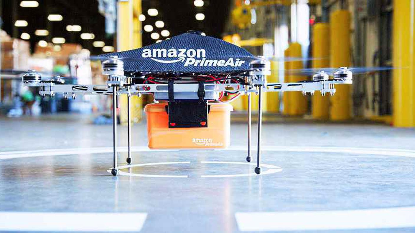 Jeff Bezos nel 2013 ha annunciato "Prime Air" per consegne in 30 minuti
