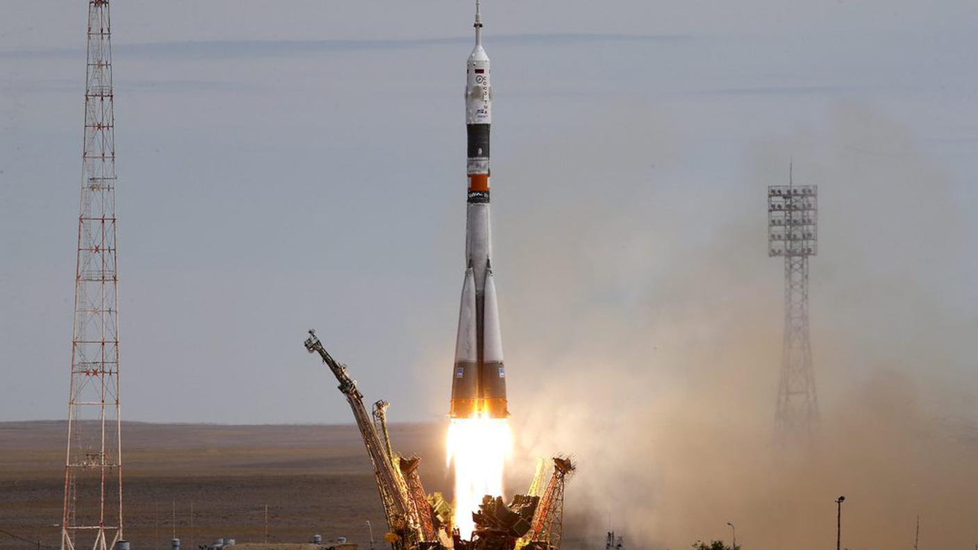 La partenza della Soyuz