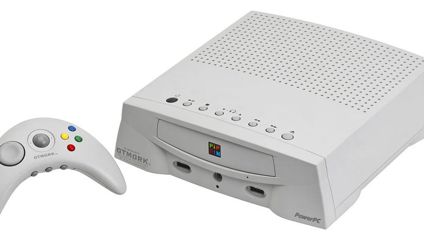 Pippin. Ritirato quasi subito dal mercato. Lo scopo era sgomitare per entrare nel mercato console. La fine è stata triste, la piattaforma di gioco è stata "tritata" dai colossi del gaming Sega, Sony e Nintendo.