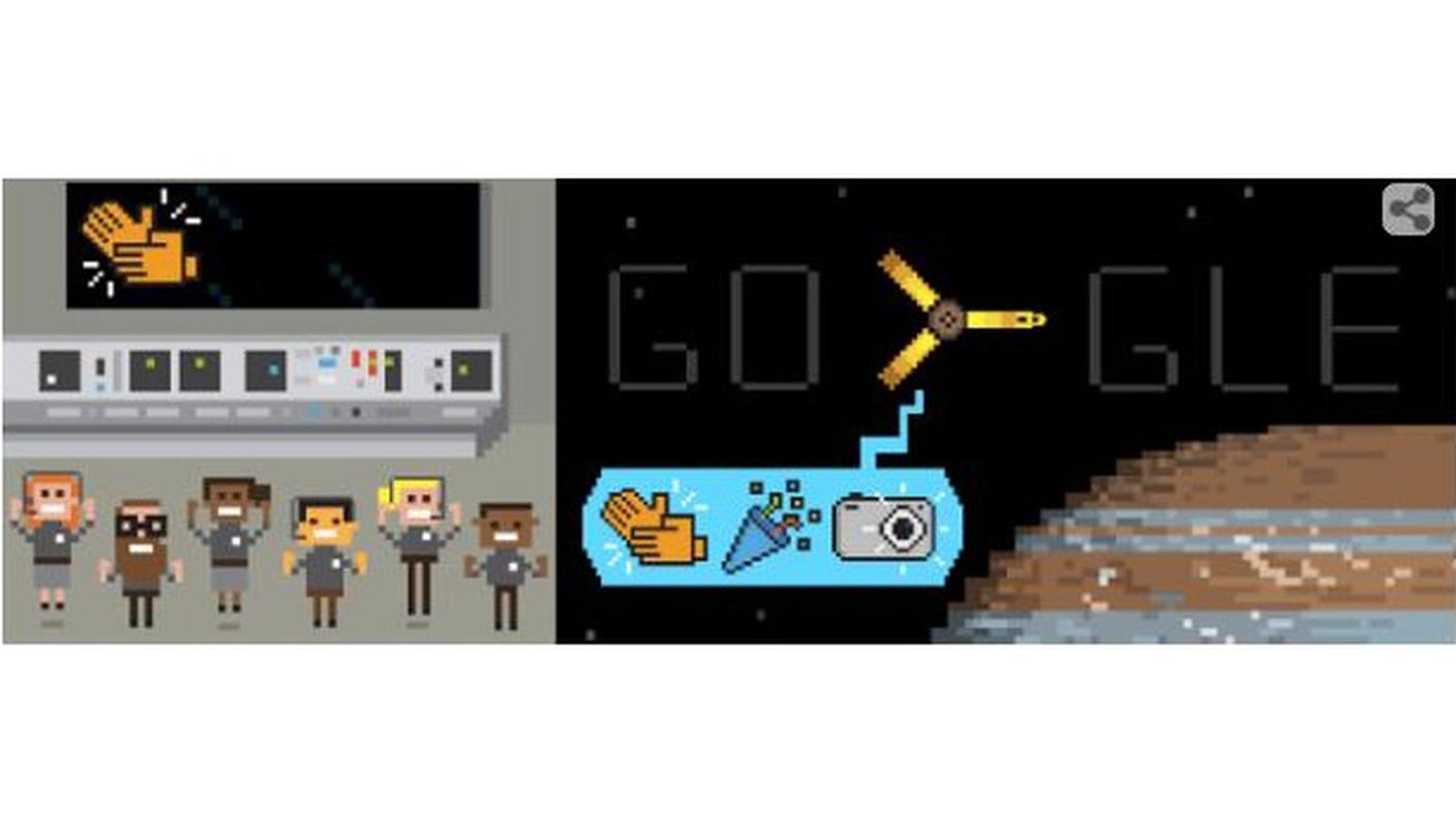 Il doodle dedicato da Google a Juno