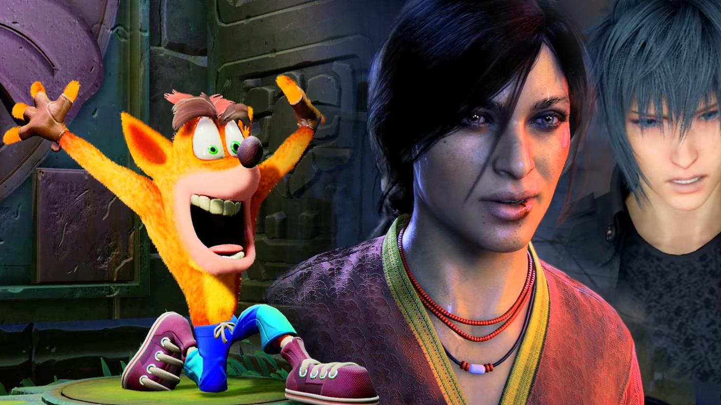 Crash Bandicoot, Uncharted — The Lost Legacy e Final Fantasy XV