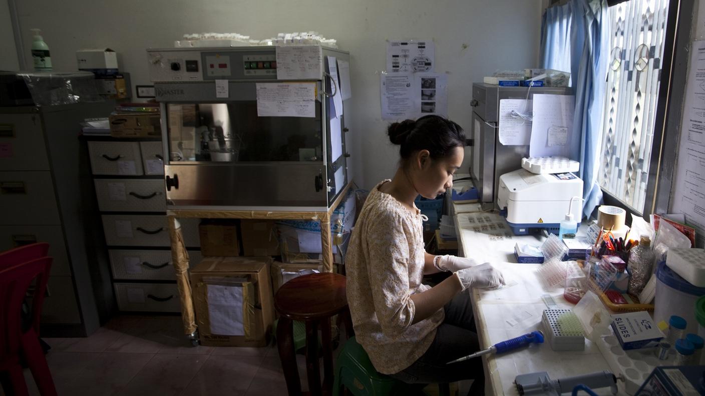 Laboratorio medico in Cambogia