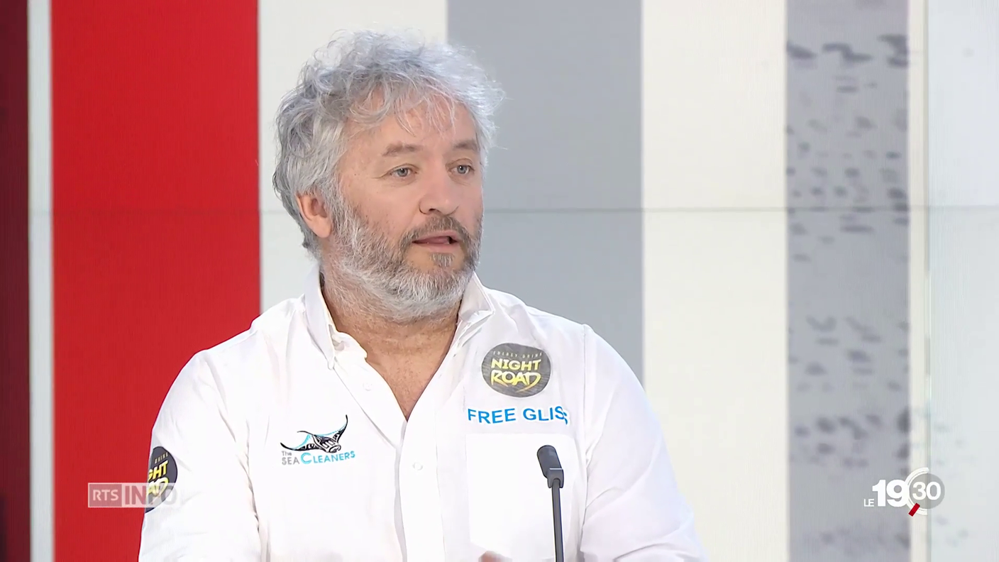Yvan Bourgnon durante il suo intervento su RTS