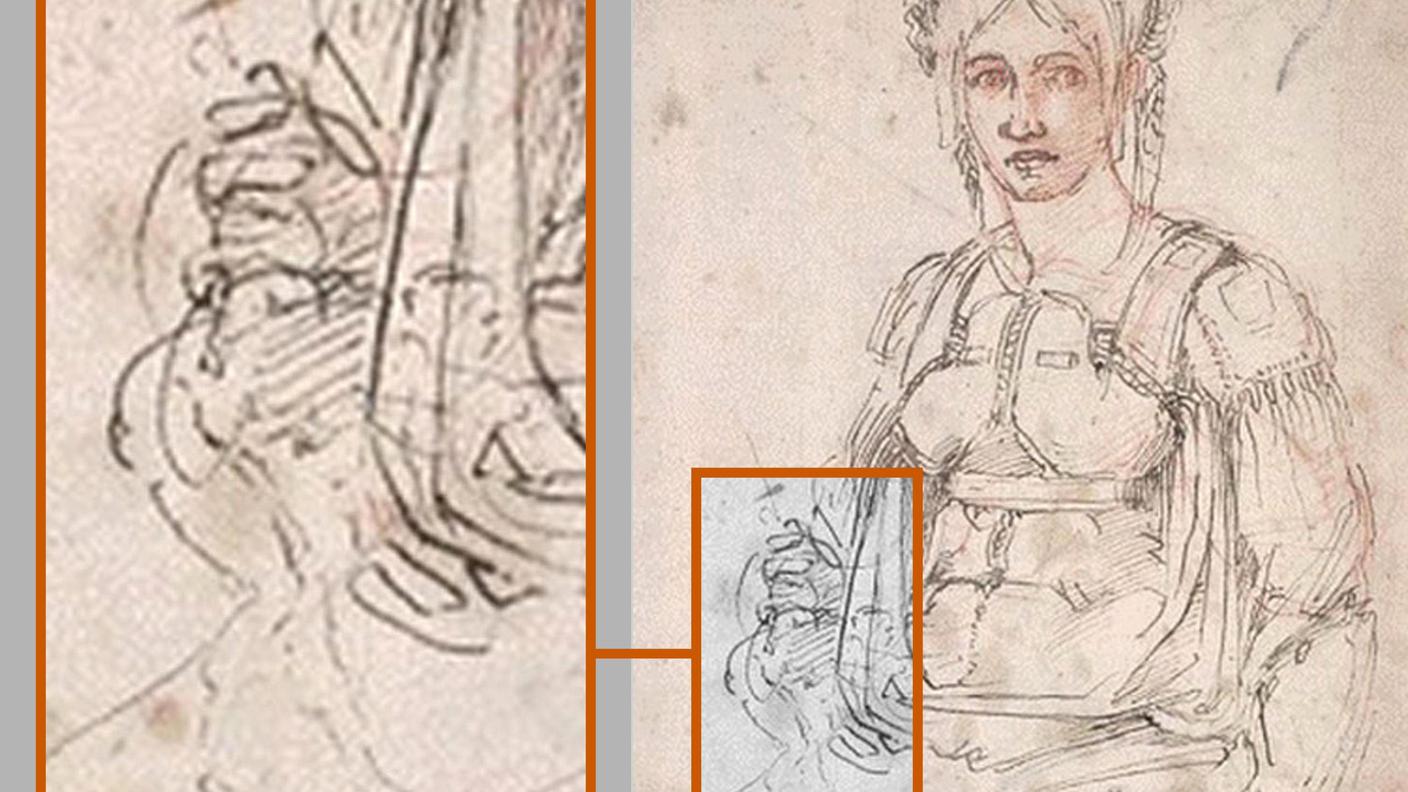 Un autoritratto del maestro nascosto in un suo disegno
