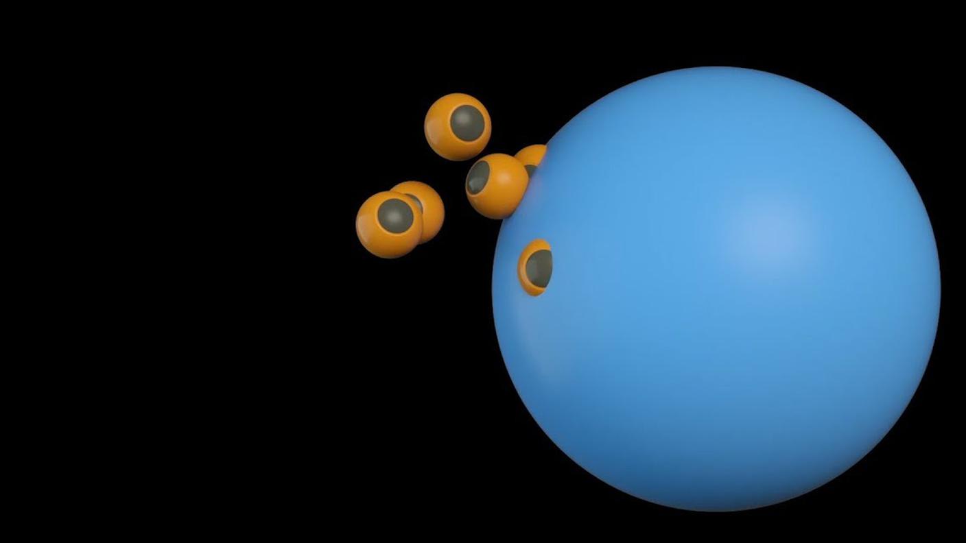 Una rappresentazione dei micro robot che vengono introdotti nell'organismo