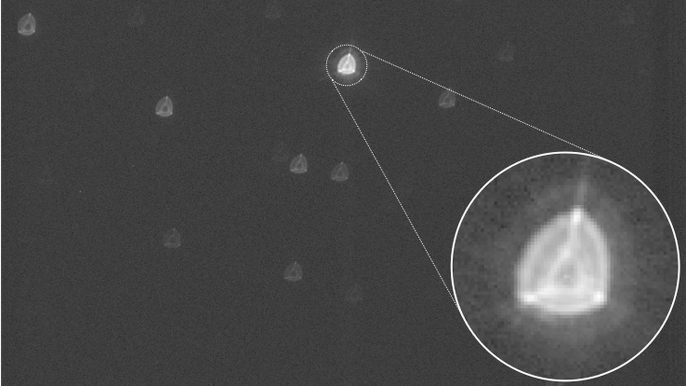 Al centro la stella scelta come primo bersaglio