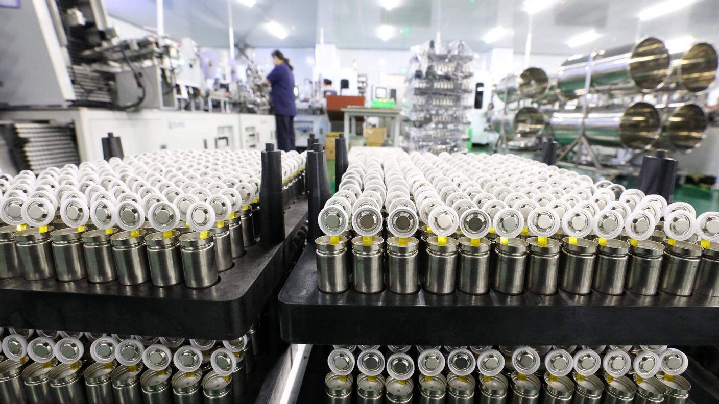 Una linea di produzione di batterie al litio