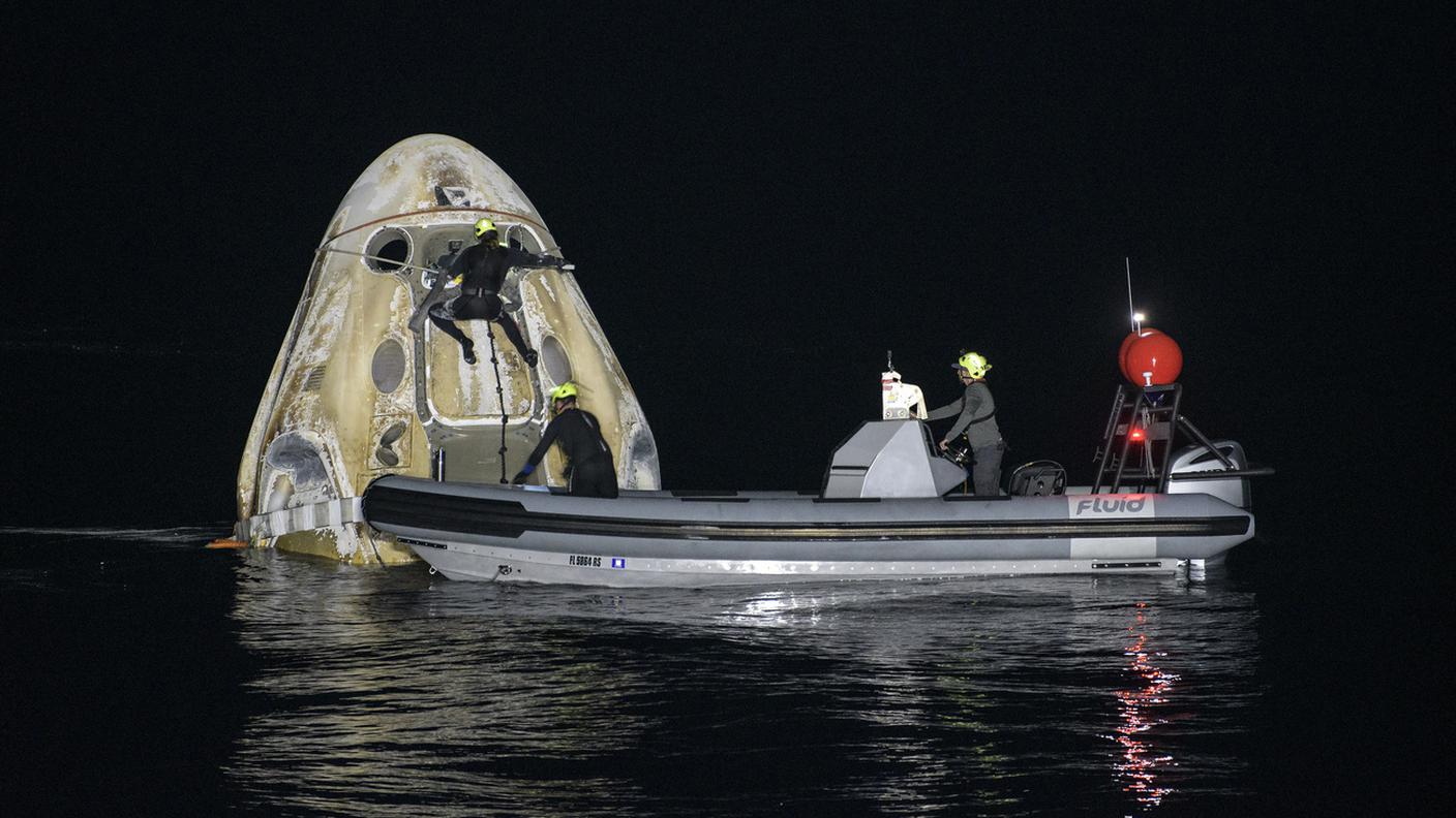 L'ammaraggio è avvenuto di notte