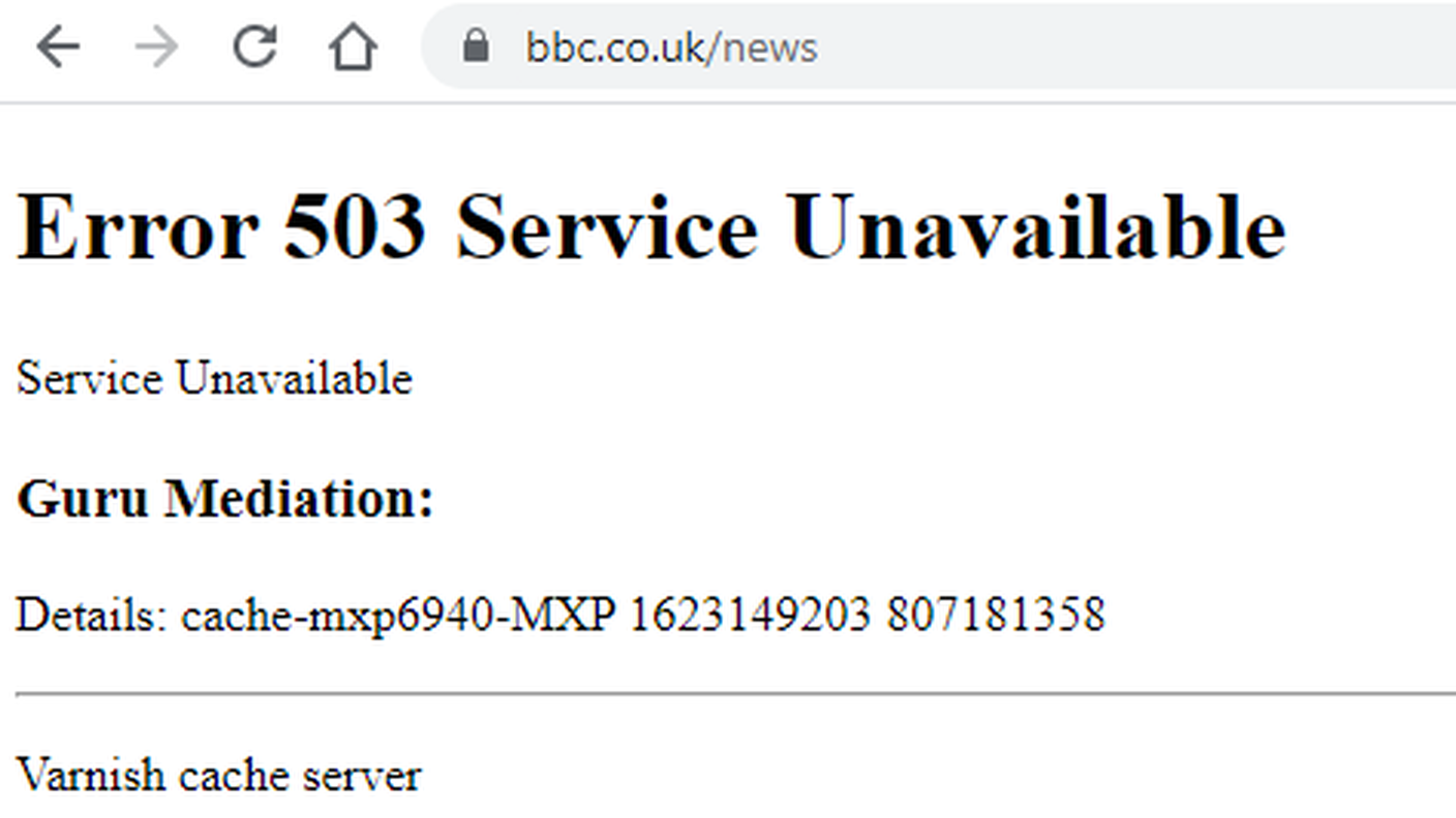 "Error 503 Service Unavailable"