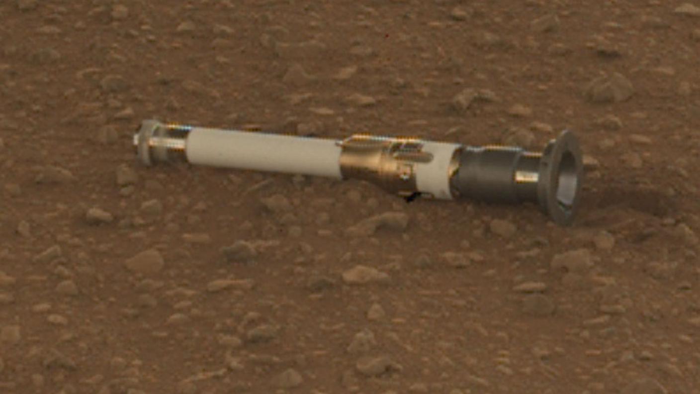 Il primo tubo contenente campioni di roccia marziana