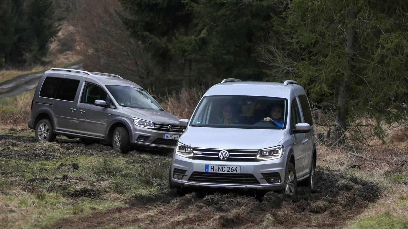 Un Caddy Alltrack con trazione 4Motion se la cava su qualsiasi percorso