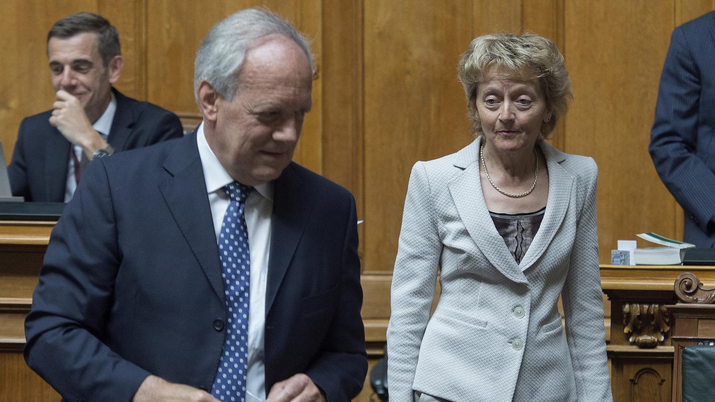 Johann Schneider-Ammann e Eveline Widmer-Schlumpf