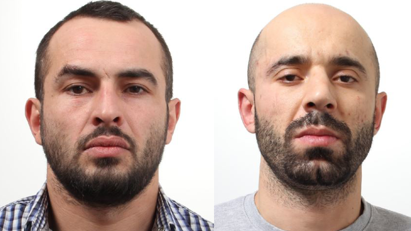 I due sospettati: l'arrestato (a sinistra) e il ricercato