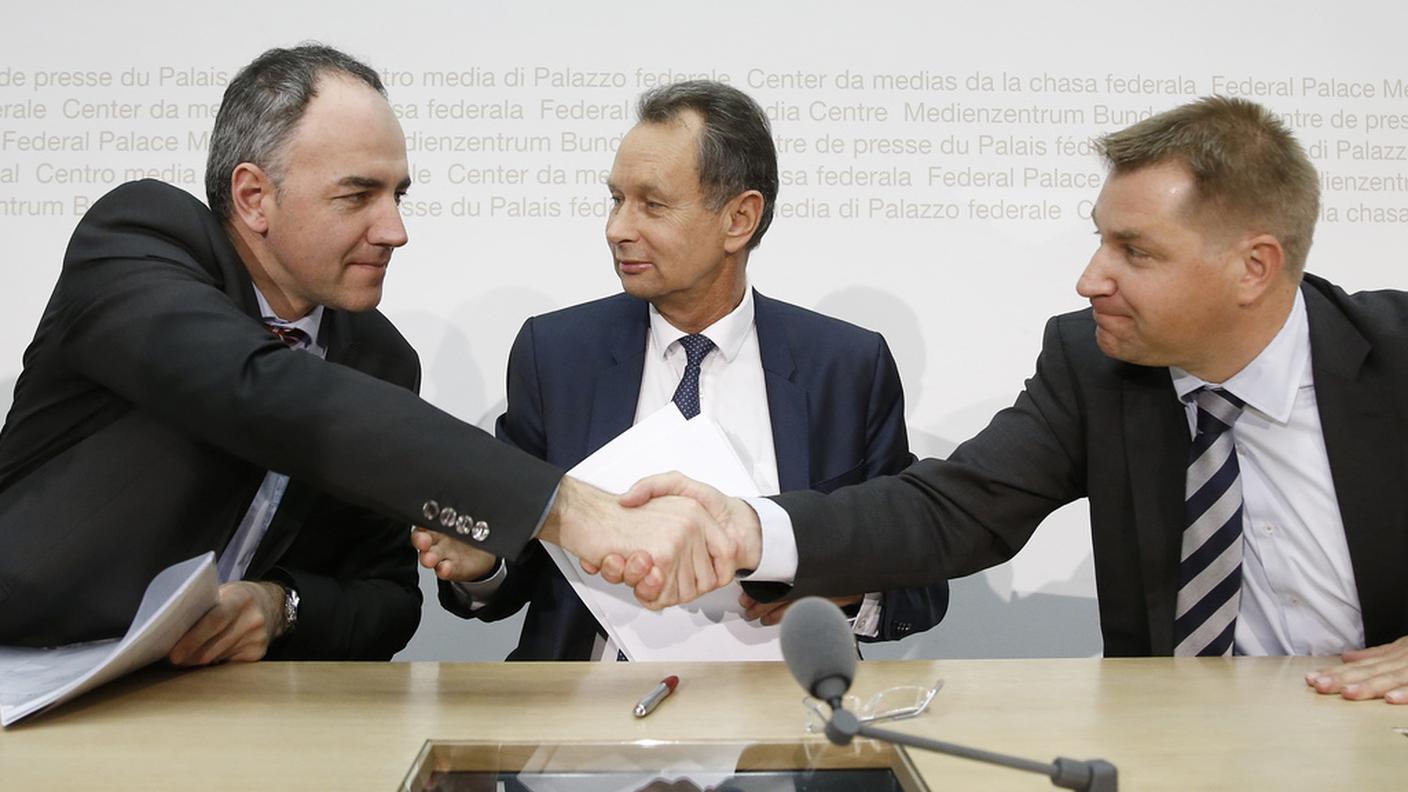 Accantonate le divergenze: i tre presidenti Darbellay, Müller e Brunner