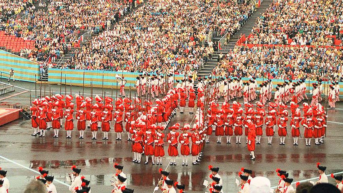 Una coreografia all'ultima edizione Festa dei vignaioli di Vevey nel 1999