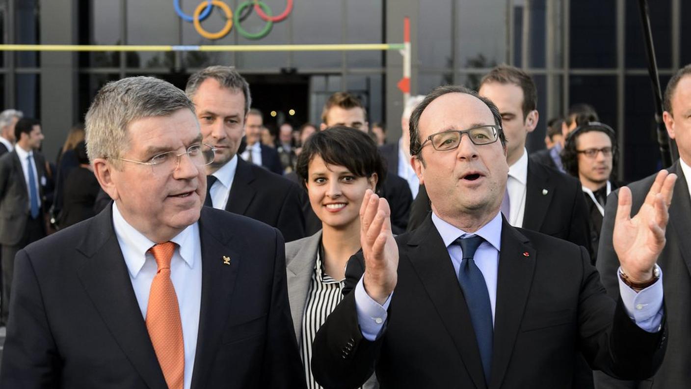 Con il presidente del Comitato olimpico Thomas Bach