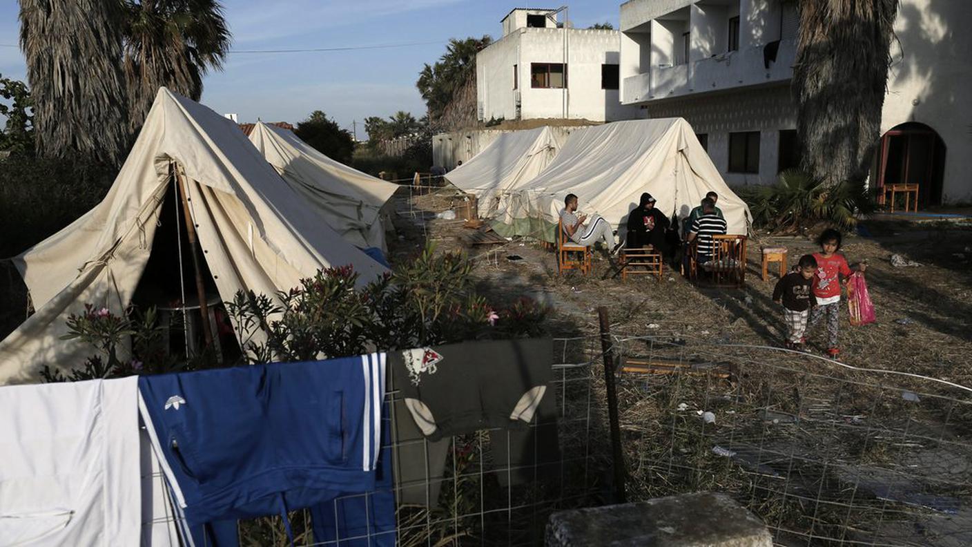 Un campo di profughi siriani in Grecia
