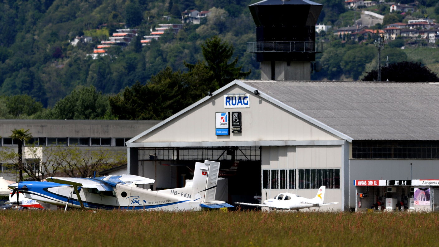 La sede RUAG all'aeroporto di Locarno-Magadino