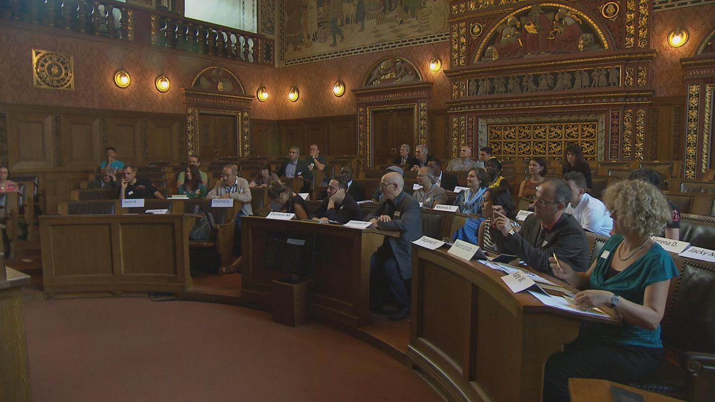 Una prima nella sala del Gran Consiglio basilese
