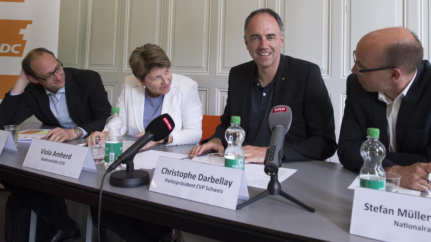 Un'immagine scattata durante la conferenza stampa