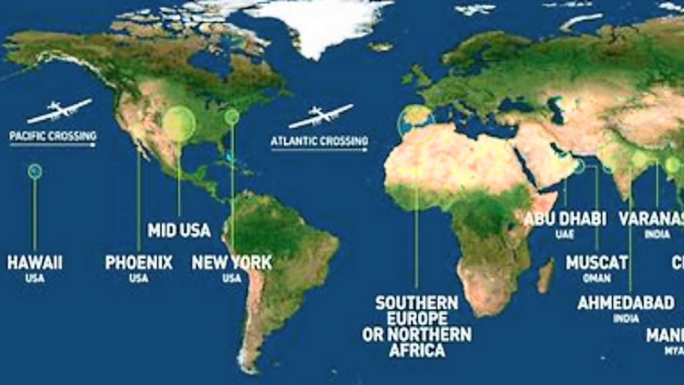 Le tappe di solar Impulse